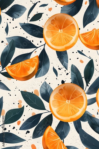 Tropical Orange: Natural and Sweet Digital Illustration photo