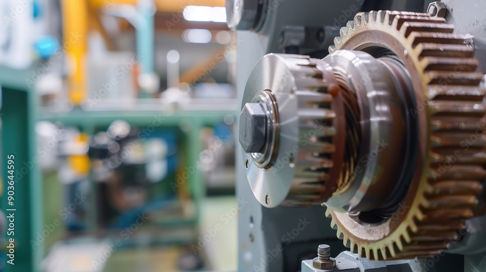 High-Efficiency Worm Gear Motor with Detailed Background: Industrial Application Focus High-Efficiency Worm Gear Motor with Detailed Background: Industrial Application Focus
