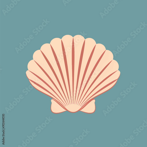 Elegant seashell icon design