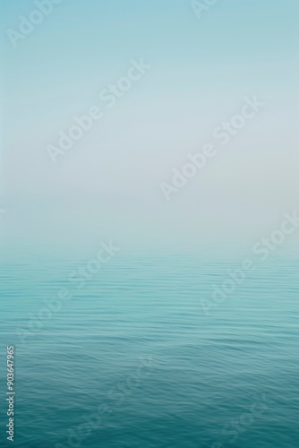 Calm Ocean Water with Minimalist Sky