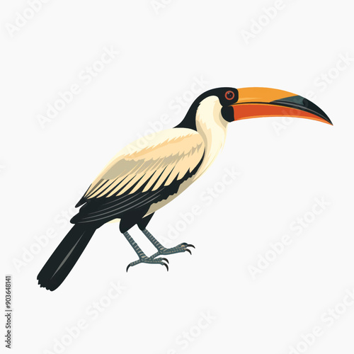 Colorful toucan bird illustration