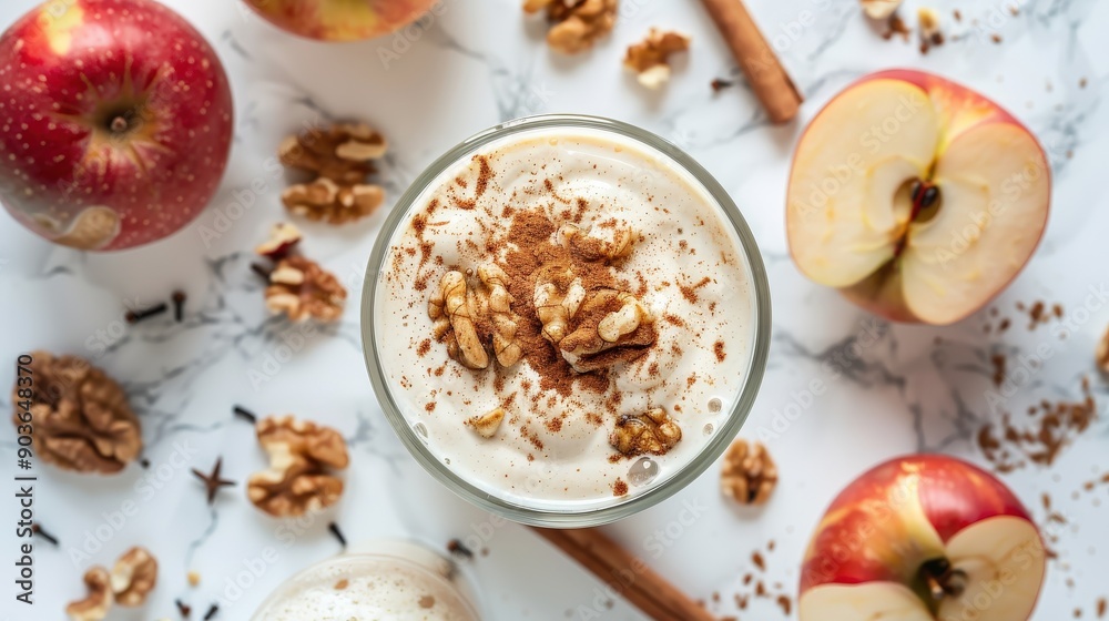Healthy Vegan Apple Pie Smoothie with Spices Healthy Vegan Apple Pie Smoothie with Spices