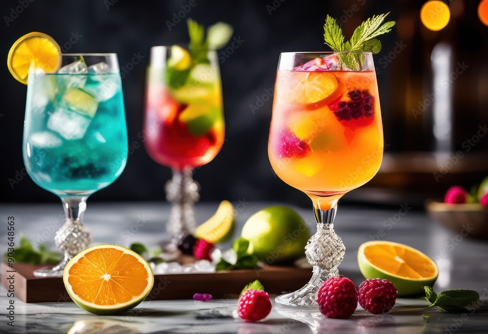 elegant glassware showcasing vibrant mocktails luxurious marble surface enhancing visual appeal refreshing beverages, drinkware, cocktails, refreshments elegant glassware showcasing vibrant mocktails luxurious marble surface enhancing visual appeal refreshing beverages, drinkware, cocktails, refreshments
