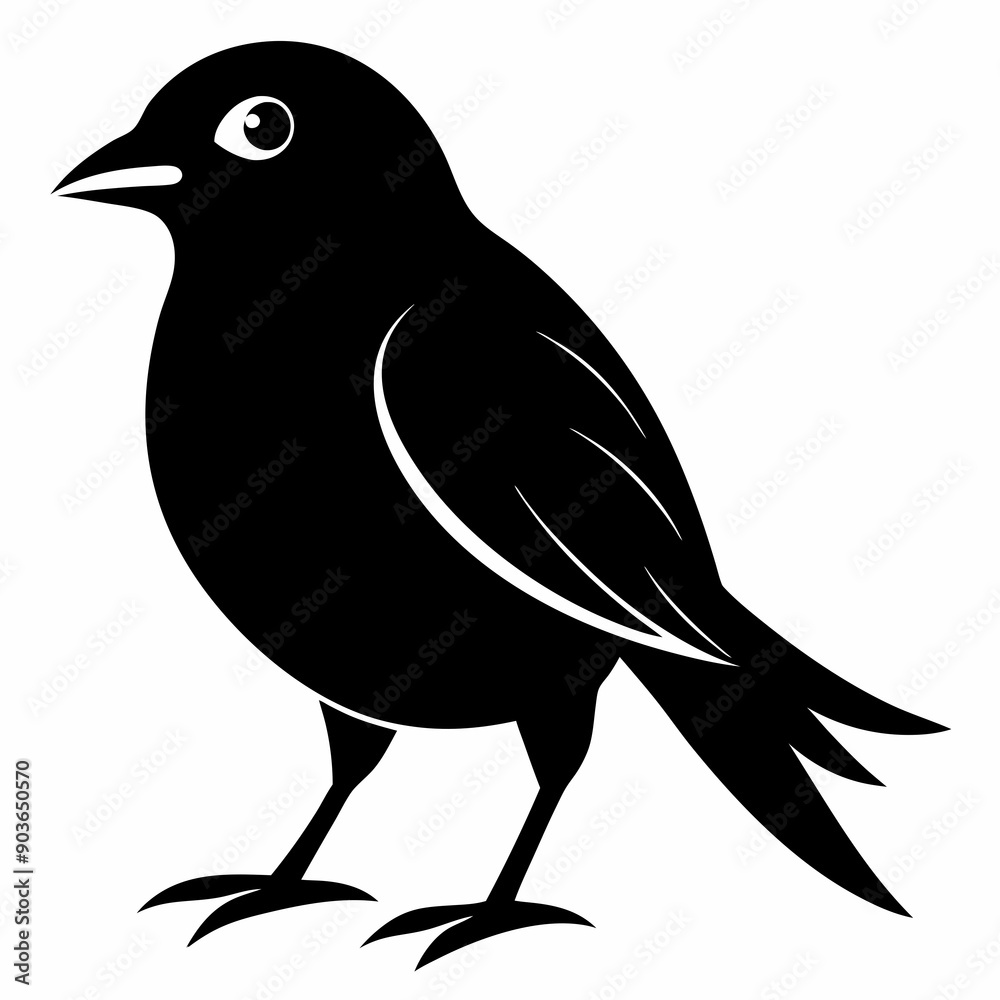 Obraz premium Bird Black silhouette