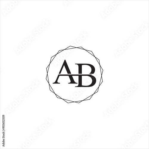 ab letter logo, a letter logo, b letter logo, minimal, modern, vector monogram, creative initial based AB logo and BA logo. Letter AB BA creative elegant monogram