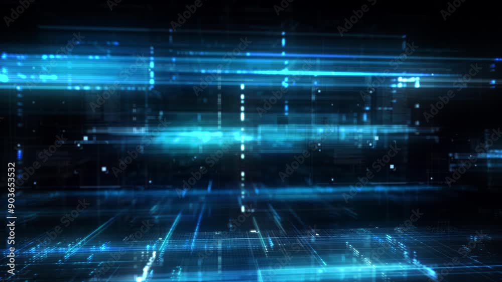 Intro Motion graphic Futuristic abstract digital grid line technology background concept	