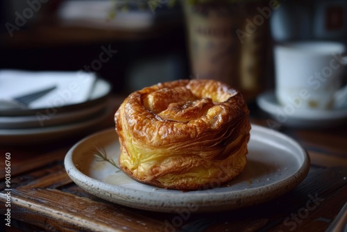Freshly baked cinnamon rolls and homemade cakes presented against a black backdrop offer a delightful and delectable dessert photo