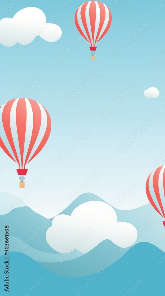 custom made wallpaper toronto digitalHot air balloons glide gracefully over tranquil mountains, creating a beautiful contrast against the bright blue sky and fluffy clouds