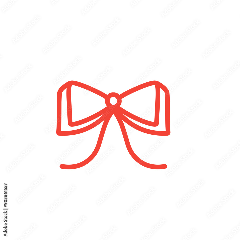 hand drawn red bow ribbon hand drawn red bow ribbon