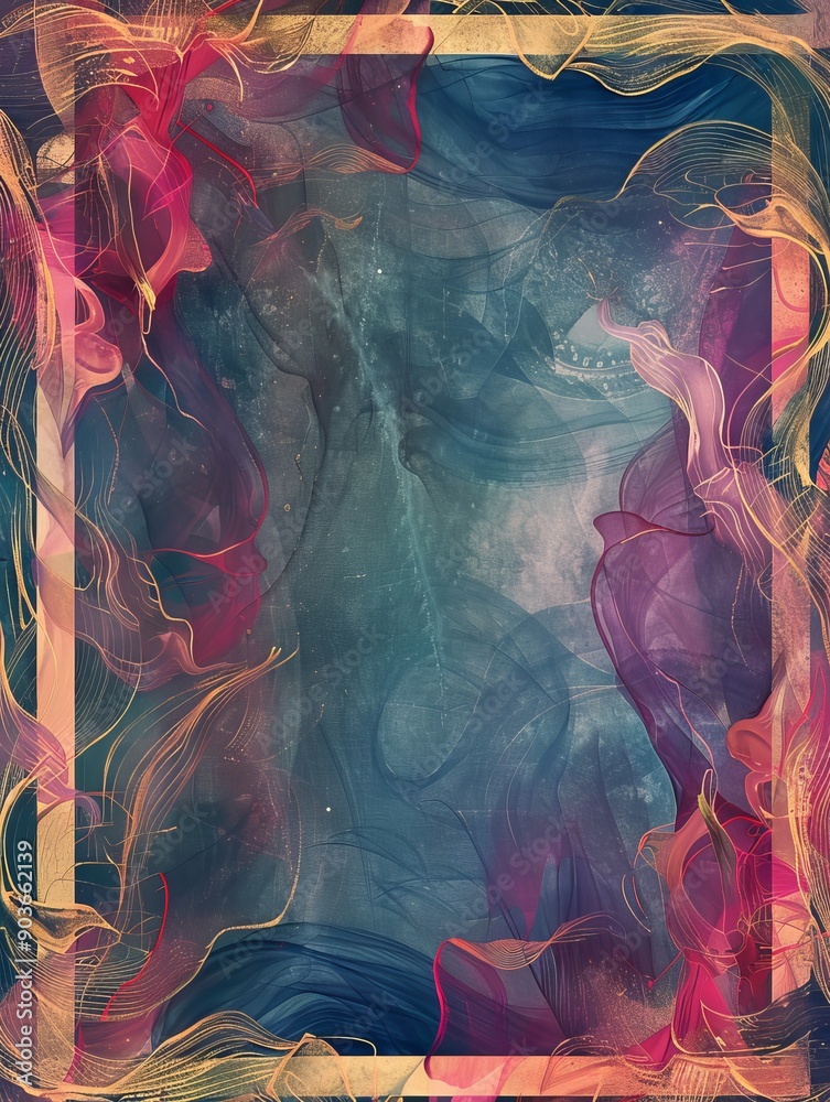 Naklejka premium Colorful abstract invitation template