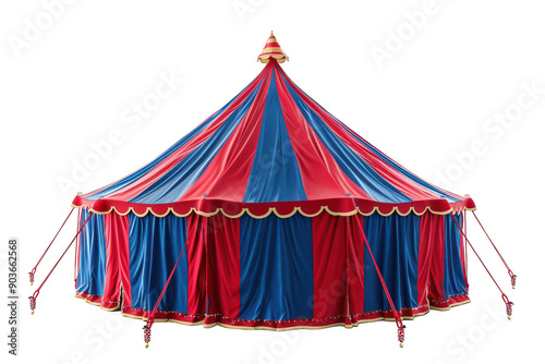 Wallpaper Mural Colorful Circus Tent with Red and Blue Stripes in a Retro Style Design Torontodigital.ca