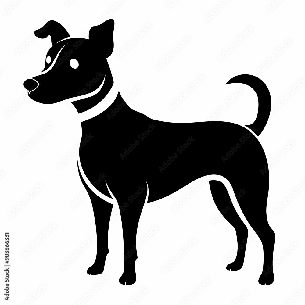 Jack Russell Terrier Black silhouette Jack Russell Terrier Black silhouette