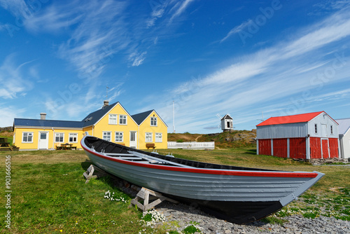 kleine Siedlung auf Vigur, Westfjorde, Island