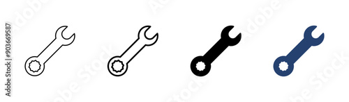 Wrench icon set. repair icon vector. tools icon vector