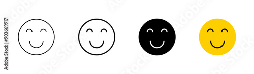 smile icon set. smile emoticon icon. feedback