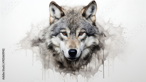 wolf in the snow