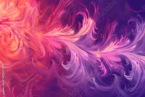 Abstract Swirling Purple and Pink Hues with Delicate Strokes