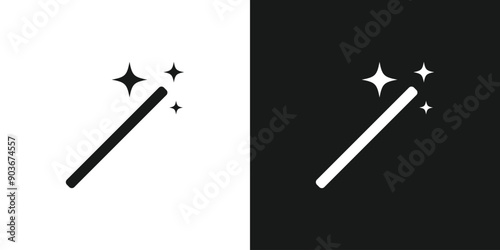 Magic wand tool icon sign. Vector