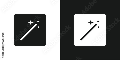 Magic wand tool icon sign. Vector