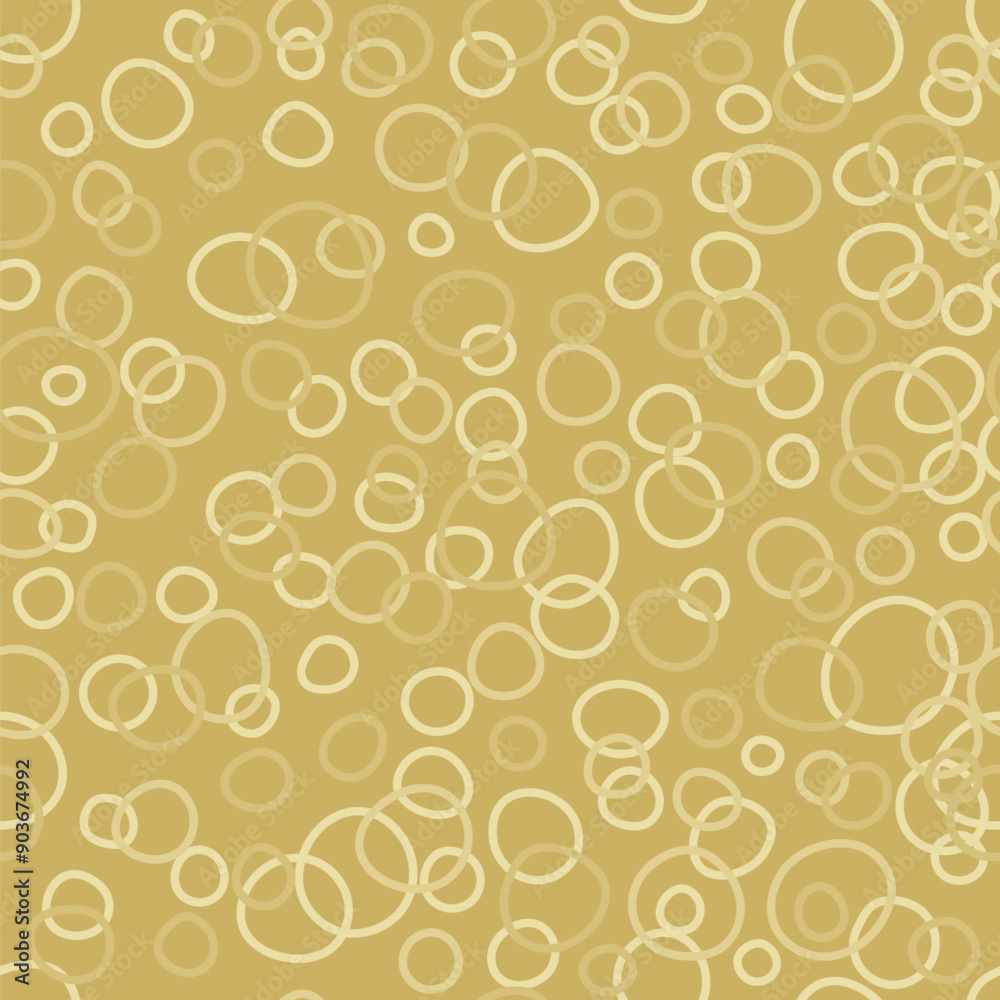 chaotic hadn drawn circles. vector seamless pattern. sandy brown repetitive background. fabric swatch. wrapping paper. hand drawn geometric illustration. continuous design template for textile, home d