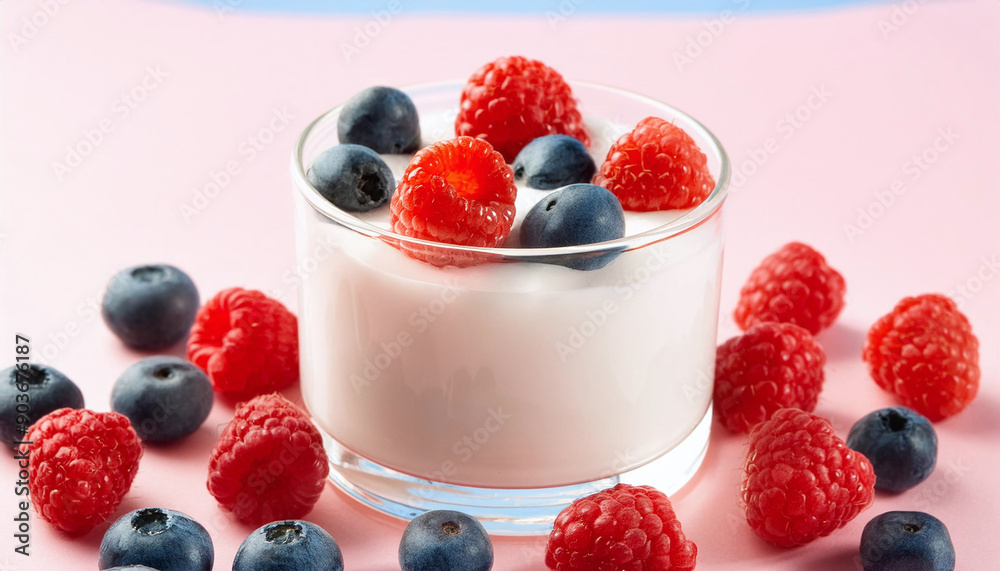 yogurt with raspberries yogurt with raspberries