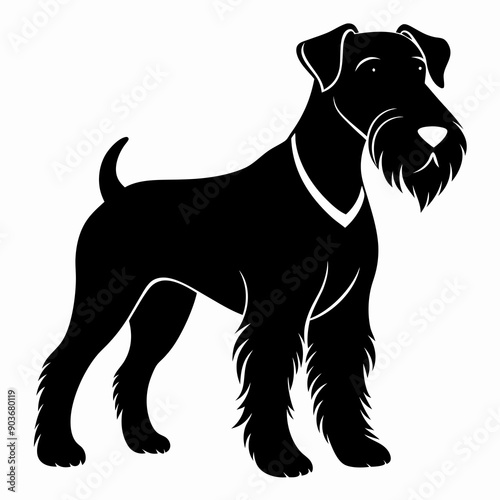 Airedale Terrier Black silhouette