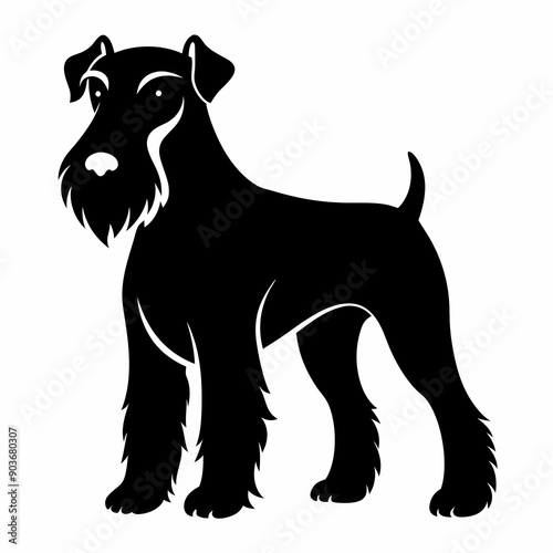 Airedale Terrier Black silhouette