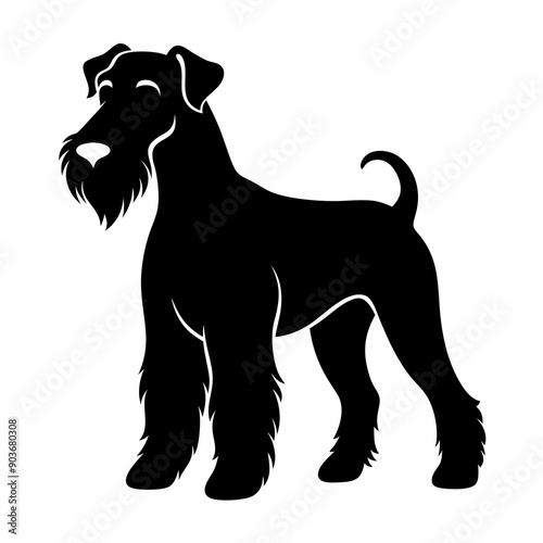 Airedale Terrier Black silhouette
