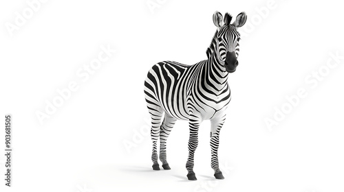zebra isolated on white