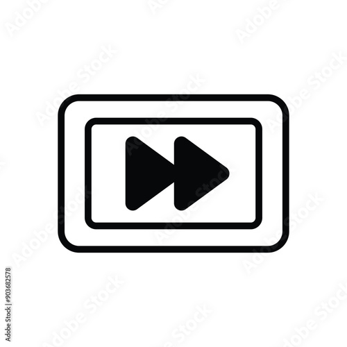 Fast Forward Button vector icon