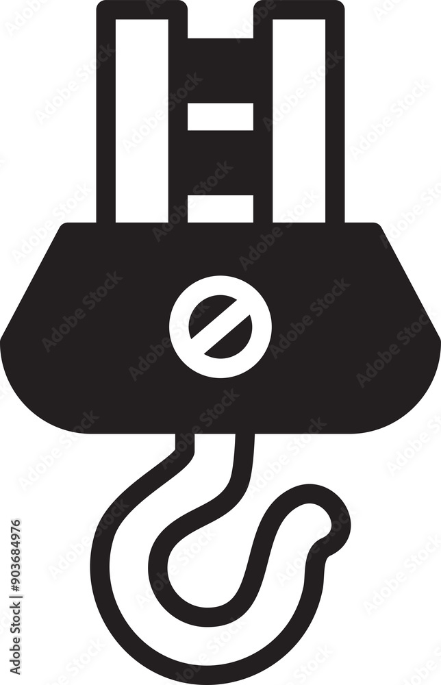 Industrial Crane Hook and Pulley Icon
Industrial Crane Hook and Pulley Icon