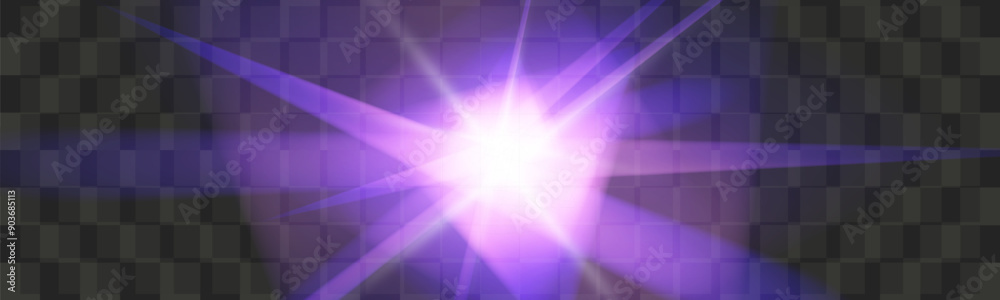 Obraz premium Crystal shape light effect.Animated glowing vector. 