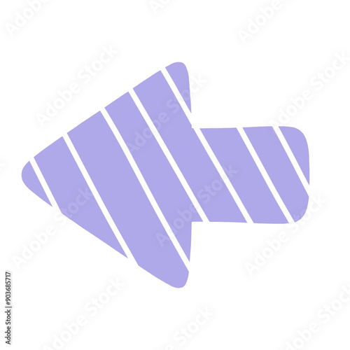 purple arrow icon on transparent background