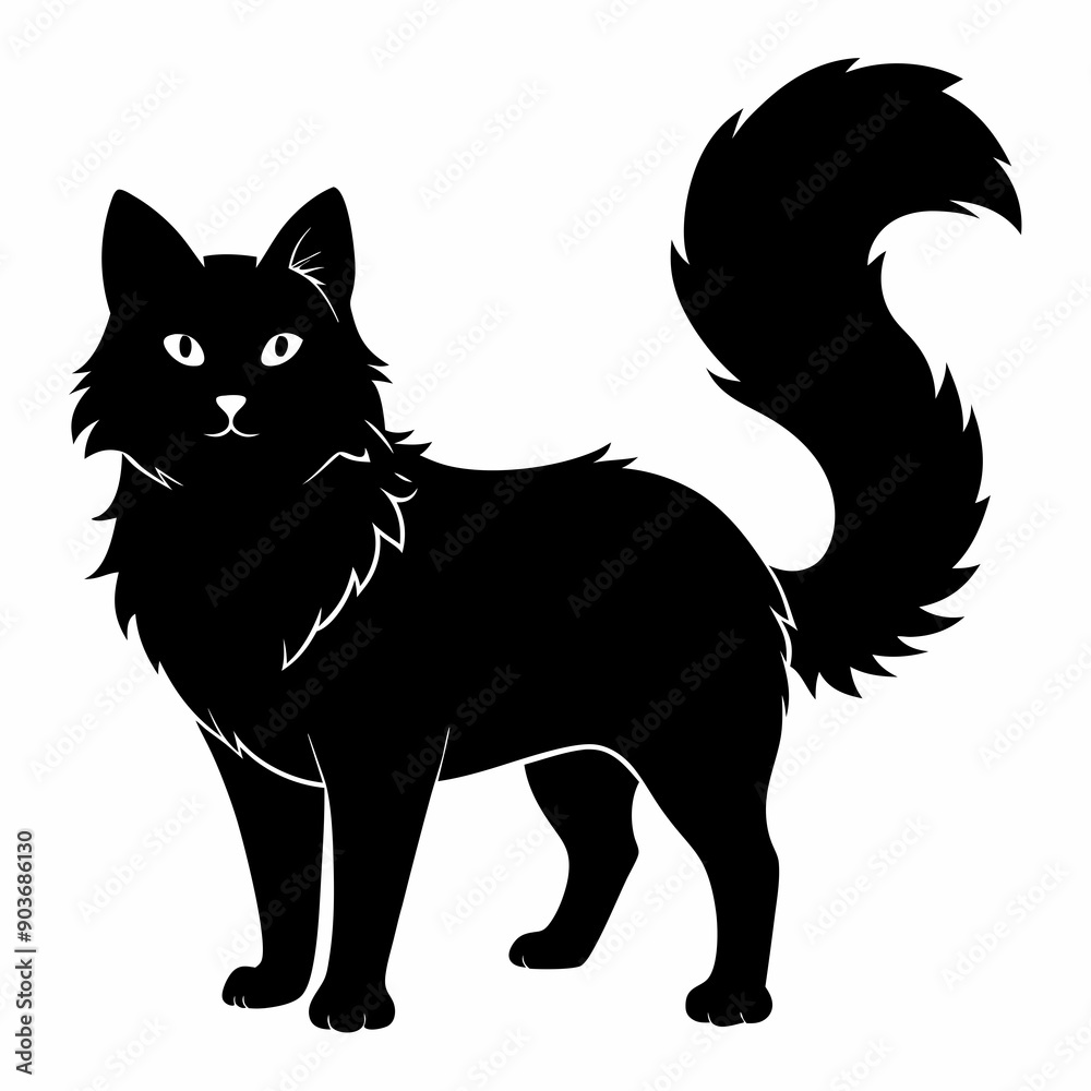 Obraz premium Bulldog Black silhouette