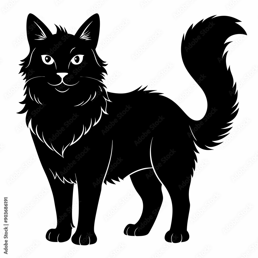 Obraz premium Bulldog Black silhouette