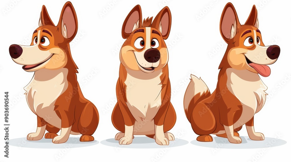 A cute pup shines with joy and energy against a crisp white background, capturing the essence of pure delight and charm. A cute pup shines with joy and energy against a crisp white background, capturing the essence of pure delight and charm.