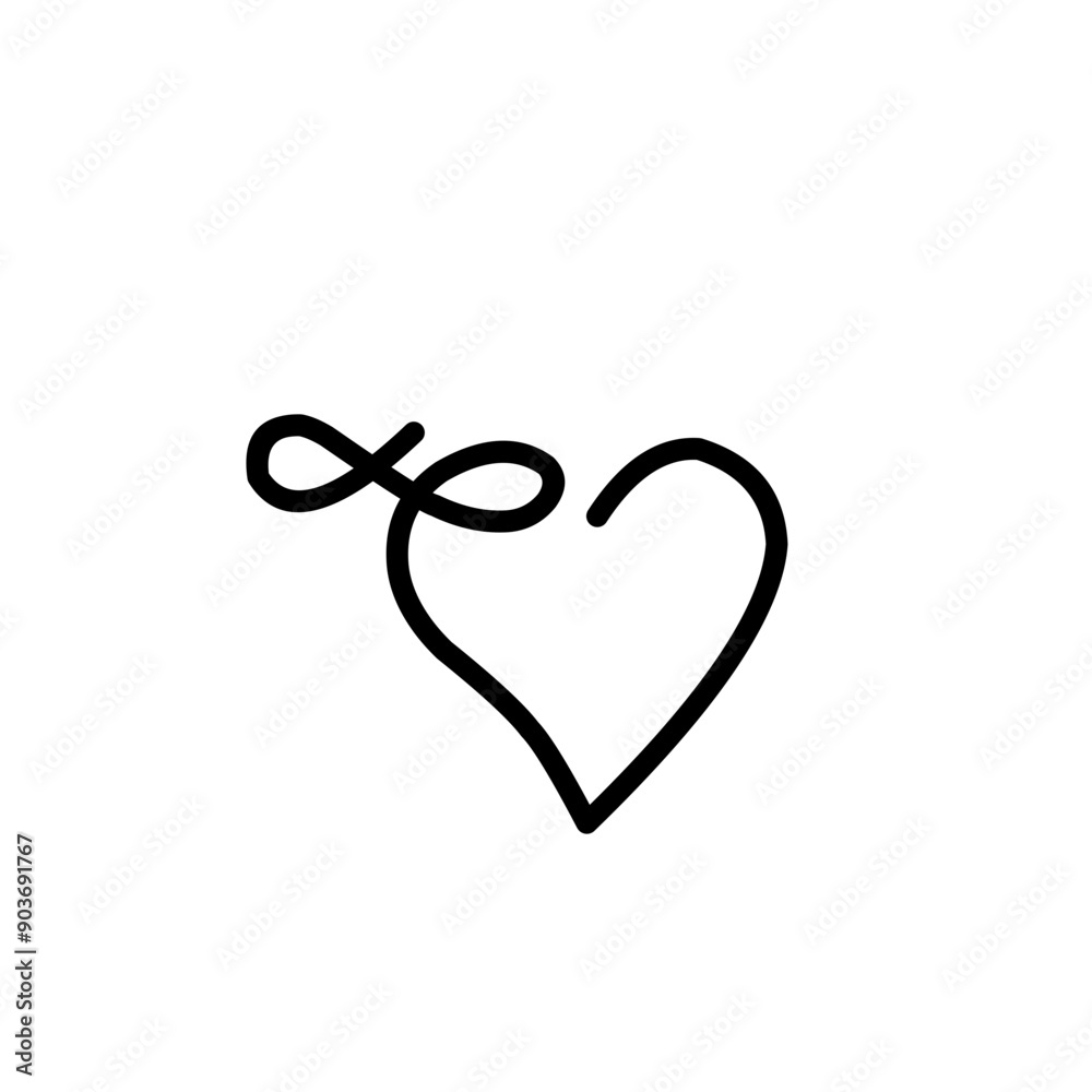 handdrawn Infinity heart symbol handdrawn Infinity heart symbol