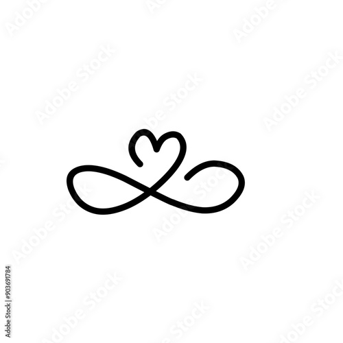 handdrawn Infinity heart symbol 