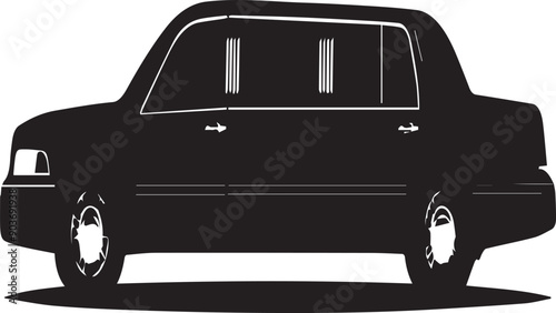 Limousine Car Abstract Silhouette Vector Graphics Pack