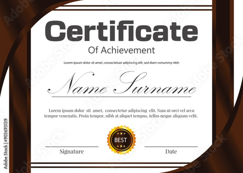 professional certificate design with background elements 