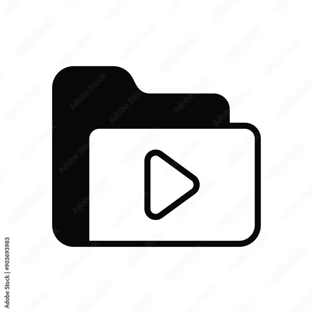 Video Folder vector icon