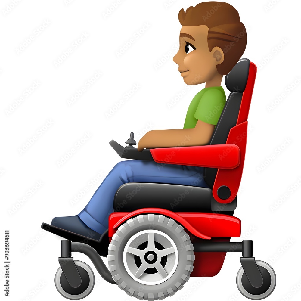 Man in Motorized Wheelchair Man in Motorized Wheelchair