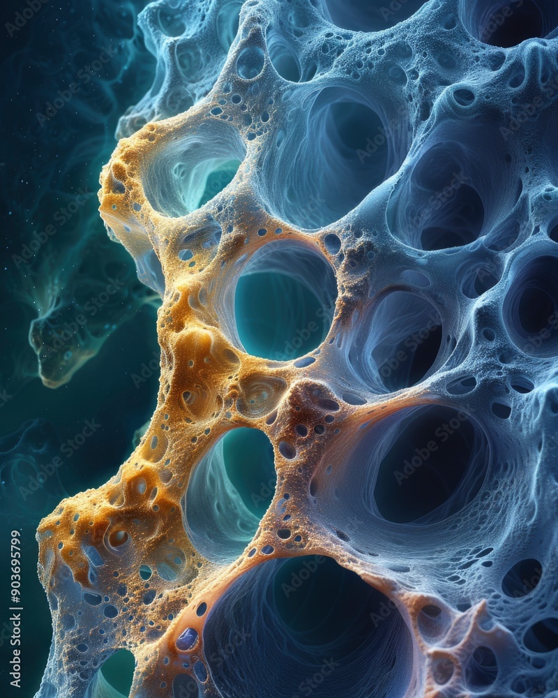 Abstract art background. texture of blue fiber samples under microscope. pattern, macrophotography, extreme closeup, authentic concept Abstract art background. texture of blue fiber samples under microscope. pattern, macrophotography, extreme closeup, authentic concept