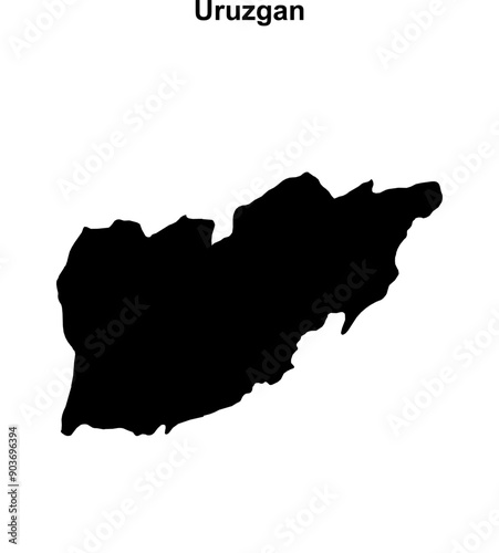 Uruzgan province blank outline map photo