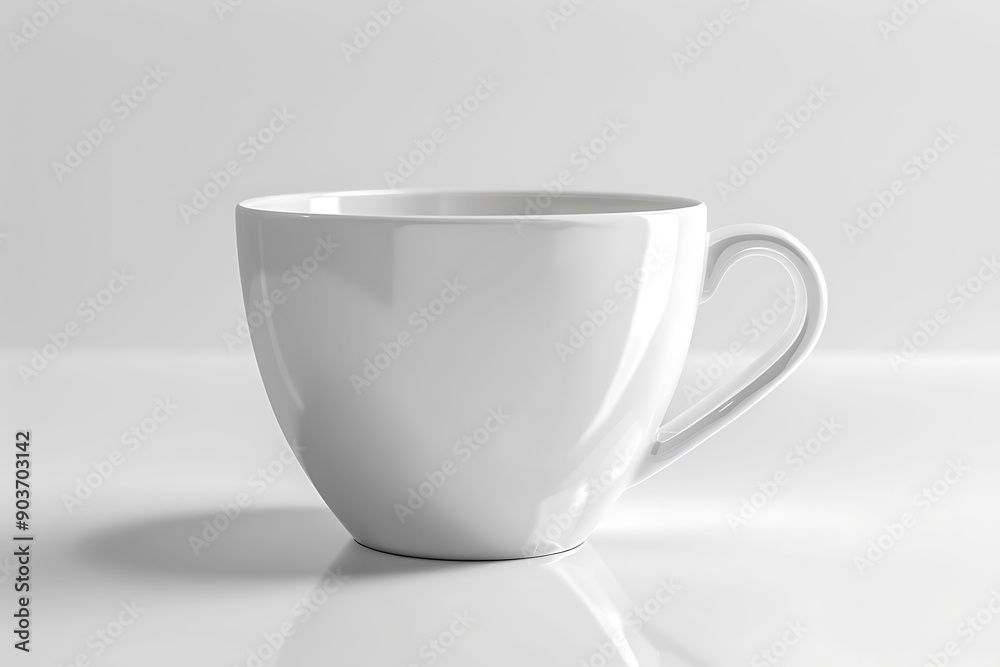 Pure white coffee cup on a white background, perfectly isolated, clean and detailed for mockups. Pure white coffee cup on a white background, perfectly isolated, clean and detailed for mockups.
