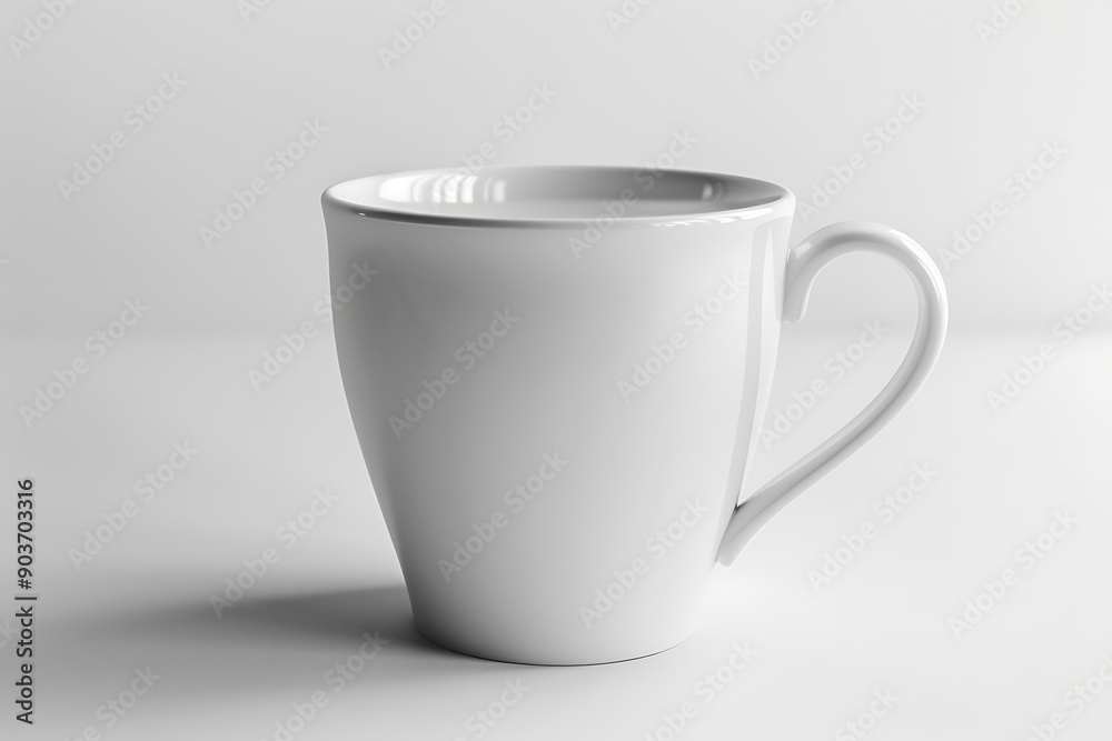 Pure white coffee cup on a white background, perfectly isolated, clean and detailed for mockups. Pure white coffee cup on a white background, perfectly isolated, clean and detailed for mockups.