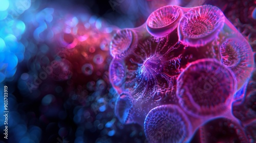microscopic view of cell microorganism