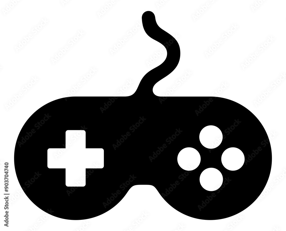 Video game controller or joystick. Gamer, console gamepad, gameplay, play and gaming, illustration Video game controller or joystick. Gamer, console gamepad, gameplay, play and gaming, illustration