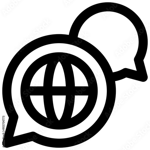 Languages. Editable stroke vector icon.