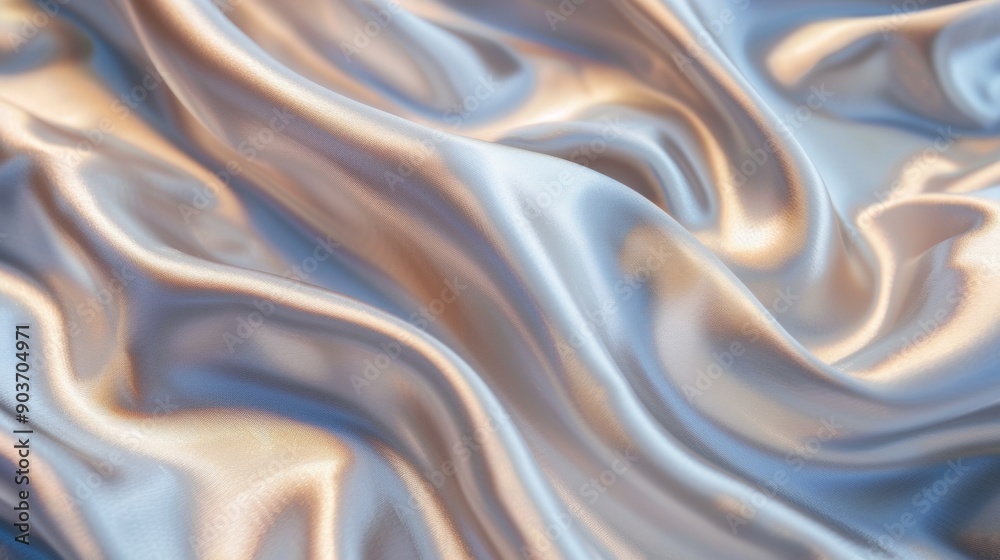 A piece of fabric with a shiny, silky texture A piece of fabric with a shiny, silky texture